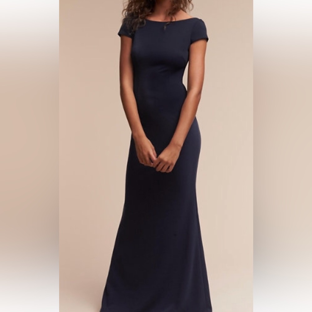 Katie May Navy Backless Formal Dress